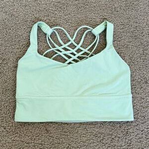 lululemon - wild thing long line bra - mint green